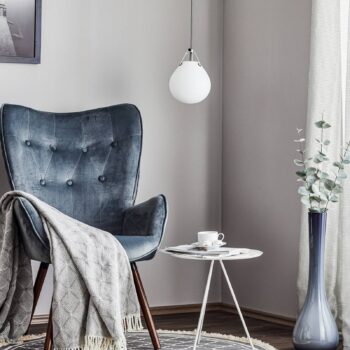 Louis Poulsen Moser sklenená závesná lampa Ø18,5cm