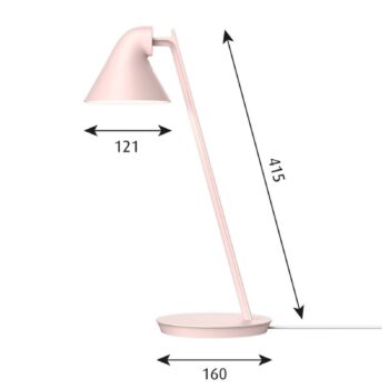 Louis Poulsen NJP Mini stolová LED lampa, ružová