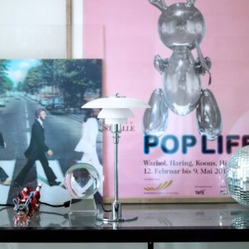 Louis Poulsen PH 2/1 stolná lampa, chróm s leskom
