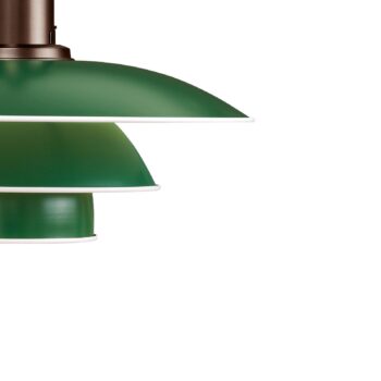 Louis Poulsen PH 3 1/2-3 závesná lampa meď/zelená