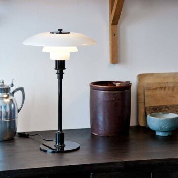Louis Poulsen PH 3/2 stolná lampa, čierna