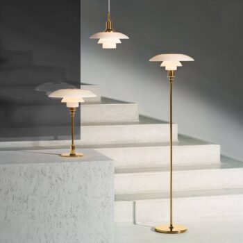 Louis Poulsen PH 3/2 stolná lampa, mosadz biela