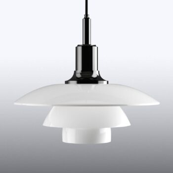 Louis Poulsen PH 3/2 – závesná lampa, čierna