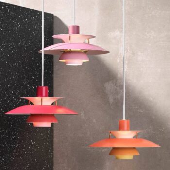 Louis Poulsen PH 5 Mini – závesná lampa, červená