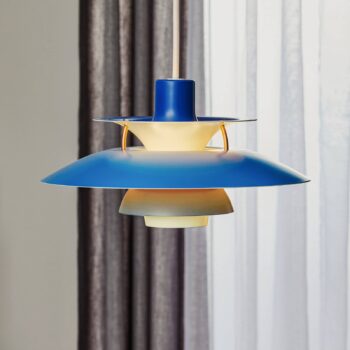 Louis Poulsen PH 5 Mini – závesná lampa, modrá