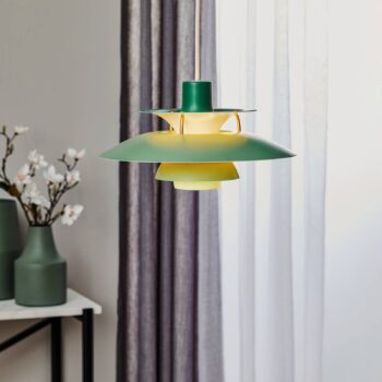 Louis Poulsen PH 5 Mini – závesná lampa, zelená