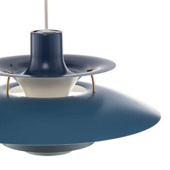 Louis Poulsen PH 5 dizajnérska závesná lampa modrá