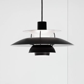 Louis Poulsen PH 5 závesná lampa, monochróm čierna