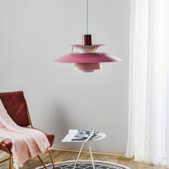 Louis Poulsen PH 5 závesná lampa, ružová
