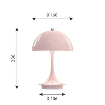 Louis Poulsen Panthella Portable V2 LED rosé