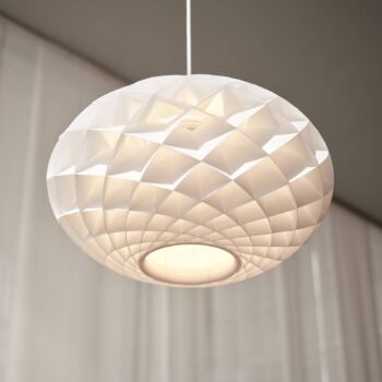 Louis Poulsen Patera Oval LED biela Ø 50 cm 2700 K