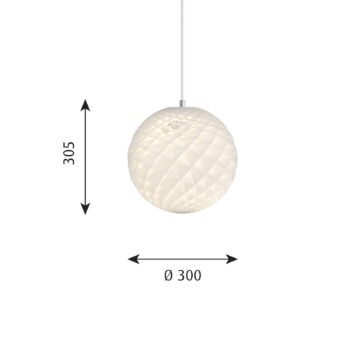 Louis Poulsen Patera závesné svietidlo biela Ø30cm