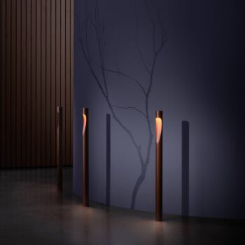 Louis Poulsen cestné svetlo Flindt, 927, corten 70 cm základňa 24 V