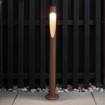 Louis Poulsen cestné svetlo Flindt, 927, corten 70 cm základňa 24 V