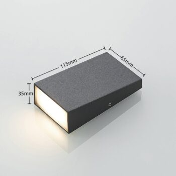 Lucande Adarey vonkajšie nástenné LED svetlo, IP54