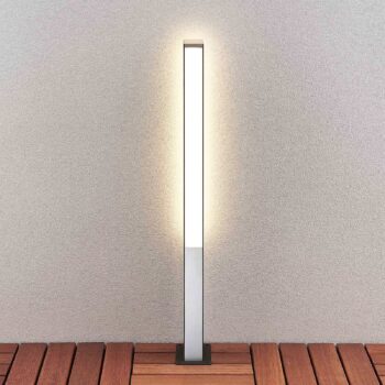 Lucande Aegisa LED lampa na projektor, 80 cm, antracitová, kov, IP54