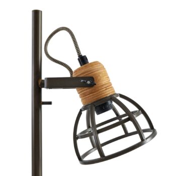 Lucande Arinthea stojacia lampa, 2 svetlá, čierna, oceľ, E14