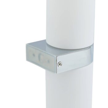 Lucande Basolo kúpeľňové nástenné svietidlo, chróm, výška 31,5 cm, sklo, IP44