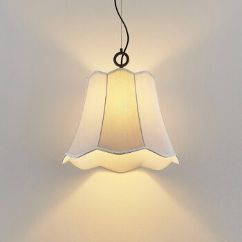 Lucande Binta závesná lampa, 1-pl., striebrosivá