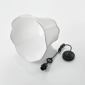 Lucande Binta závesná lampa, 1-pl., striebrosivá