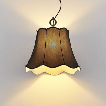 Lucande Binta závesná lampa, 1-plameňová, čierna