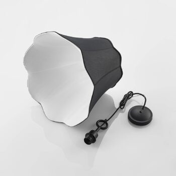 Lucande Binta závesná lampa, 1-plameňová, čierna