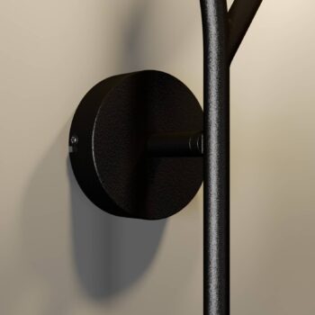 Lucande Carlea nástenná lampa/2-sv./čierna/nikel