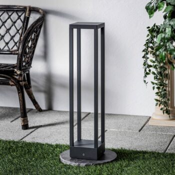 Lucande Carlota LED závesné svietidlo, antracit, 65 cm, kov