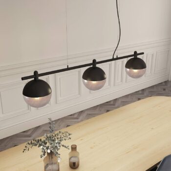 Lucande Dustian závesné svietidlo, 3-pl, 124 cm