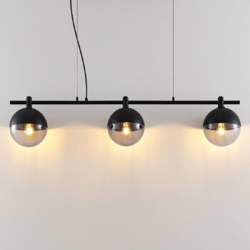 Lucande Dustian závesné svietidlo, 3-pl, 124 cm