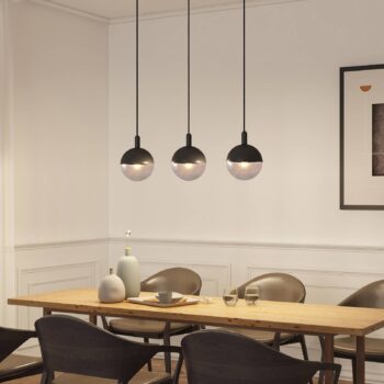 Lucande Dustian závesné svietidlo, 3-pl, 90 cm