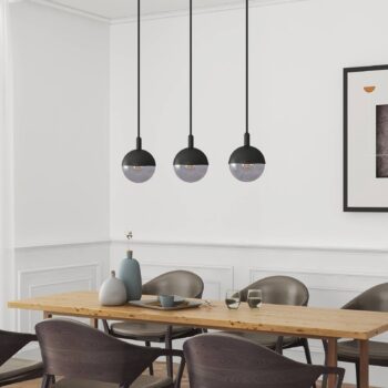 Lucande Dustian závesné svietidlo, 3-pl, 90 cm