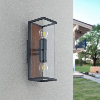 Lucande Elwin nástenné svietidlo, hranaté, 2-pl.