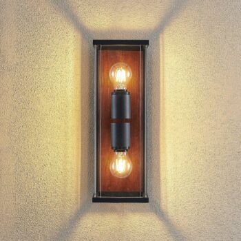 Lucande Elwin nástenné svietidlo, hranaté, 2-pl.