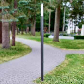 Lucande Exterier LED svietidlo Sidny, 220 cm, antracit, IP54