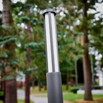 Lucande Exterier LED svietidlo Sidny, 220 cm, antracit, IP54