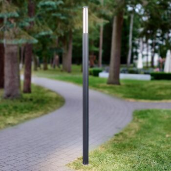 Lucande Exterier LED svietidlo Sidny, 220 cm, antracit, IP54