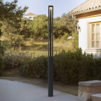 Lucande Exterierove LED svietidla Pirron, 230 cm, antracitová, IP65