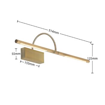 Lucande Fehmke LED obrazová lampa, mosadz