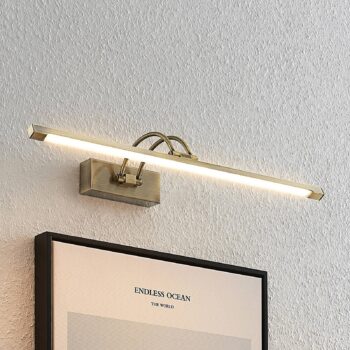 Lucande Felena LED obrazová lampa, mosadz