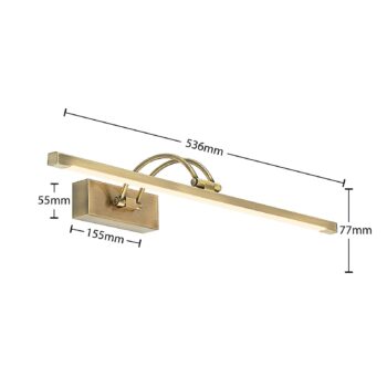 Lucande Felena LED obrazová lampa, mosadz