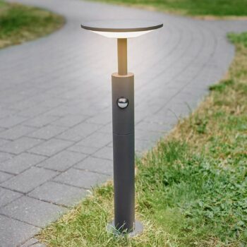 Lucande Fenia chodníkové LED svetlo, 60 cm, senzor, IP54, antracit