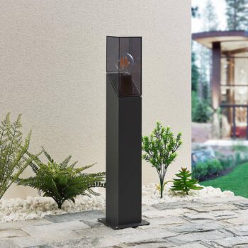 Lucande Fiola podstavec, 60 cm, antracit, IP54