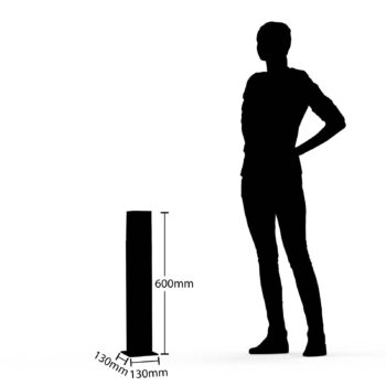 Lucande Fiola podstavec, 60 cm, antracit, IP54