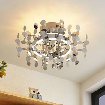 Lucande Glimmo stropné LED svetlo, chróm