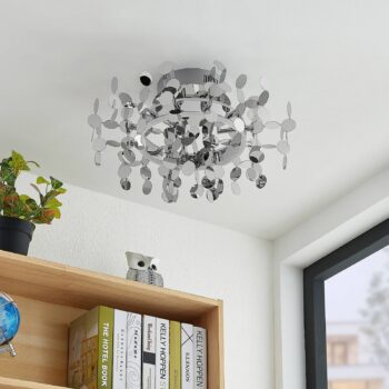 Lucande Glimmo stropné LED svetlo, chróm