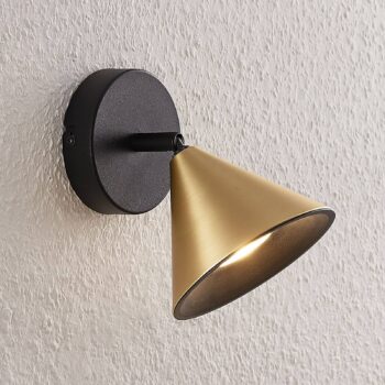 Lucande Kartio stropné svetlo 1-sv. sklopné mosadz