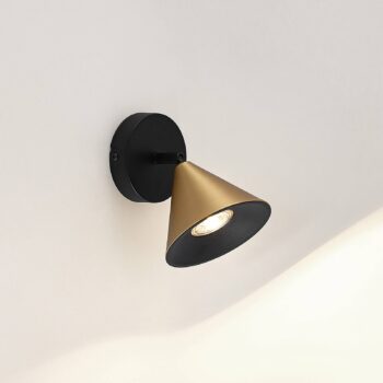 Lucande Kartio stropné svetlo 1-sv. sklopné mosadz