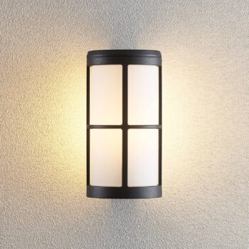 Lucande Kelini vonkajšia nástenná lampa, tmavosivá