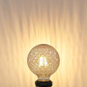 Lucande LED E27 G95 4W 2 700 K stmieva jantárová